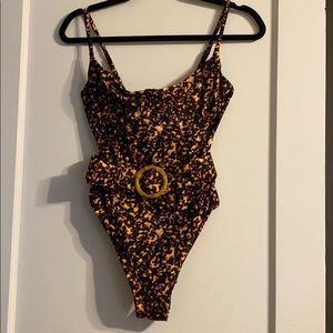 WEWOREWHAT Danielle Tortoise One-Piece XL NWT